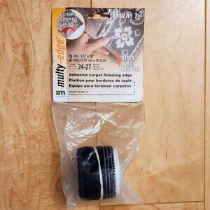 Multy Home Charcoal 15x30 Adhesive Carpet Finishing Edge Tape LOT x3 x2 in each